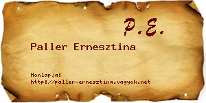 Paller Ernesztina névjegykártya